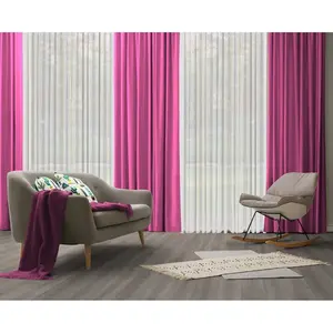 Штора Dim out с многофункциональной лентой, 1 шт. Wirth, розовый