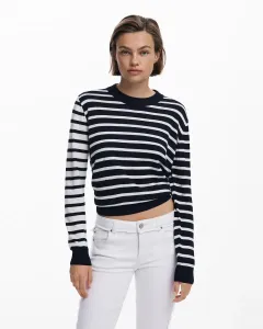 Женский свитер в горизонтальную полоску Desigual, черный