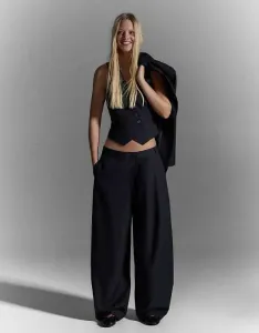 Синие брюки свободного кроя Bershka Crossover