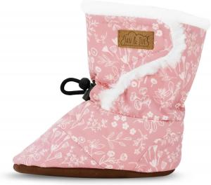 JAN & JUL Faux Fur Lined Winter Booties for Babies and Toddlers, Prairie Flowers