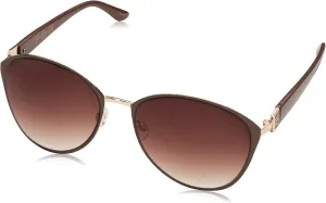 Женские солнцезащитные очки Jessica Simpson J5329 Chic Metal с защитой от УФ-излучения, модель «кошачий глаз». Гламурные подарки для женщин, 60 мм, Gold & Brown