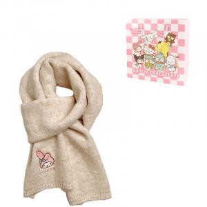 Sanrio Мелоди вязаный шарф унисекс, Apricot Cream My Melody