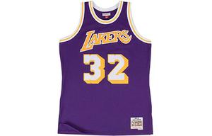 Майка баскетбольная Mitchell & Ness Los Angeles Lakers выездная 1984–85 Magic Johnson Swingman
