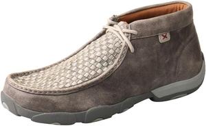 Мужские мокасины Twisted X Chukka Driving Moc, с мокасиновым носком и подошвой CellSole, серый/серый