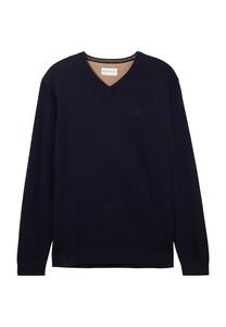Хлопковый свитер Tom Tailor, цвет 13160 knitted nav