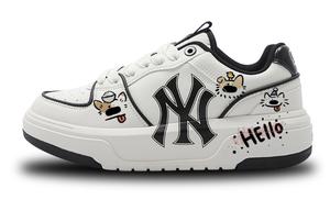 Кроссовки MLB Chunky Liner Skateboarding Shoes Unisex Low-top White/Black, белый/черный