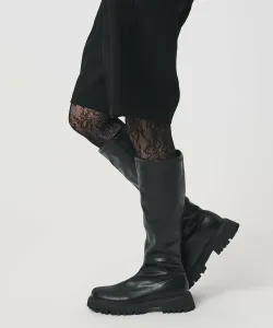 Эластичные длинные сапоги от дождя United Arrows, цвет Black