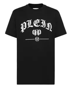 Футболка, круглый вырез, татуировка Philipp Plein, черный
