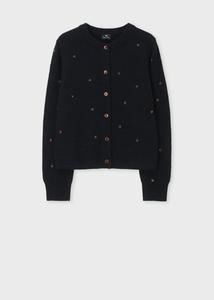 Женский кардиган с бисерной отделкой в виде подковы