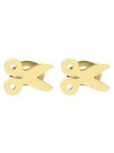 Adeliás Серьги унисекс - серьги-гвоздики из нержавеющей стали в золотом исполнении