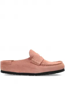 Мюли Naples из замши с перекрестными ремешками Birkenstock, розовый