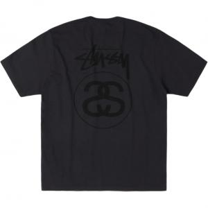 Футболка Stock Link Pigment Dyed Unisex Stussy, черный