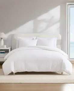 Комплект постельного белья из 3-х предметов с жаккардовым узором и морским цветочным рисунком, двуспальный/двуспальный Nautica, white