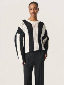 Джемпер в полоску из плотной вязки menaka Soaked In Luxury, черный/белый