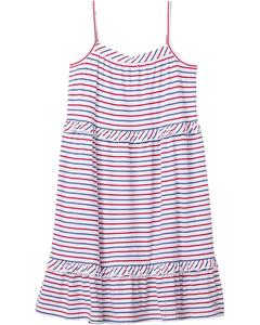 Платье Vineyard Vines Kids Jersey Tiered Dress, цвет Stripe Whiteredmoon