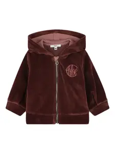 Спортивный костюм с вышитым логотипом Chloé Kids, красный