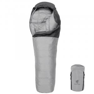 Yjhome альпинизм кемпинг зимний теплый спальный мешок открытый кемпинг портативный серый 200*83 см