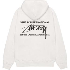 Пигментированный худи Smooth International Stussy, белый