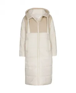 Парка из замши цвета экрю с капюшоном. Marie Mãro, бежевый