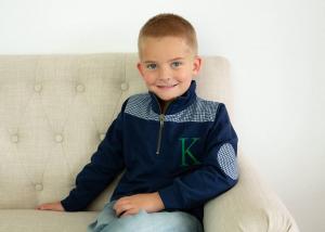 Love That Cotton Детский пуловер Miller темно-синего цвета с темно-синей клеткой