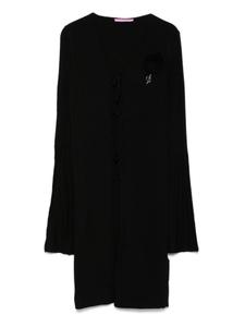 Кардиган с цветочной аппликацией Miss Blumarine, черный