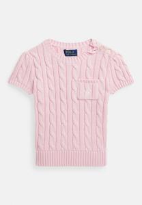 Джемпер Polo Ralph Lauren CABLE-KNIT COTTON SHORT-SLEEVE SWEATER, Hint Of Pink /Nevis/Pink