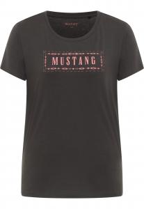 MUSTANG Футболка 'Alma' в черном цвете