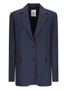 Льняная куртка на пуговицах PT Torino, синий