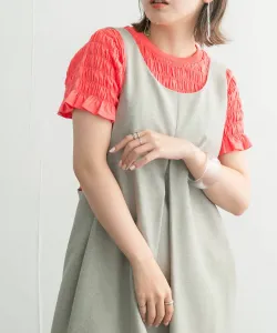 Футболка с присборенной рюшой Kbf, цвет Pink