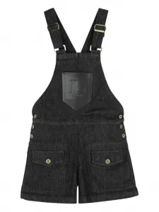 Короткий джинсовый комбинезон Lanvin Enfant, черный