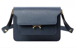 MARNI Кожаная сумка через плечо маленькая женская синяя