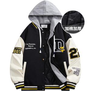 Doraemon Бейсбольная куртка унисекс, Black/Ecru Puffer Jacket