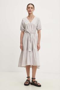 Хлопковое платье Answear Lab, бежевый