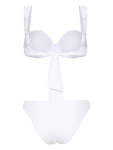 Noire Swimwear бикини Nikki с тиснением под змеиную кожу, белый