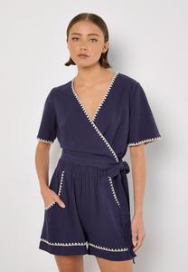 Блуза STITCH DETAIL Apricot, темно-синий