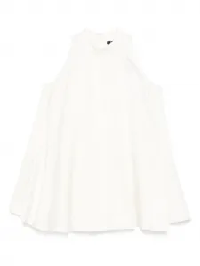 Жаккардовое платье с узором Balmain Kids, белый