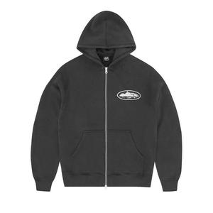 Худи Corteiz Island Puff Print Zip Hoodie, Black