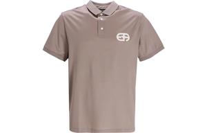 Поло с коротким рукавом и нашивкой-логотипом EMPORIO ARMANI, цвет тауп