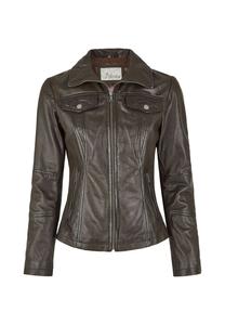 Кожаная куртка Приа 7eleven, цвет Dunkelbraun