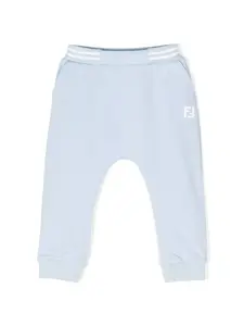 Спортивные брюки с логотипом FENDI KIDS, синий