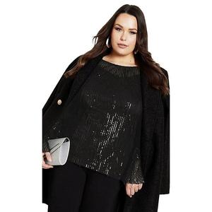 Топ Women's plus size nouveau nights Avenue, Black
