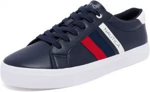 Мужская повседневная обувь Nautica, классические низкие лоферы на шнуровке, модные кроссовки - в стандартных и широких размерах, белый