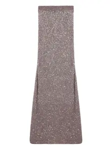 Юбка с блестками BALENCIAGA, коричневый