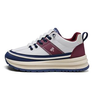 Низкие повседневные туфли для мужчин с амортизацией, противоскользящие и износостойкие, увеличивающие рост NANJIREN, White Red
