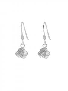 Alexander York Серьги «Счастливый узел» из серебра 925 пробы, комплект из двух серебряных элементов