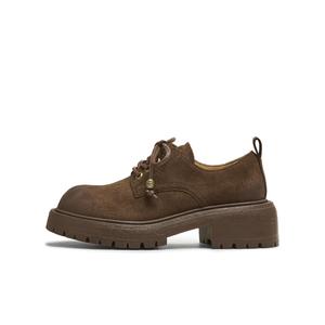 Повседневные туфли женские 5 см, кофейного цвета Teenmix, Coffee