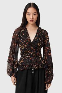 Блуза Allsaints, коричневый