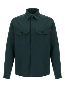 Zegna рубашка на пуговицах, зеленый