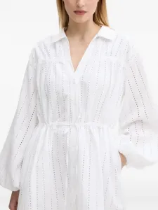 Мини-платье Samanarola с люверсами SAMSOE SAMSOE, белый