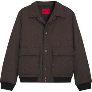 HUGO BOSS Хьюго Однобортное пальмо в ёлочку, Brown